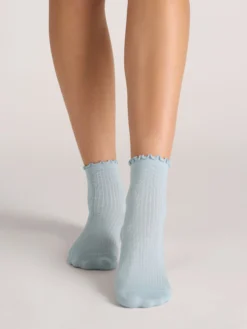 3er-Pack gemischte Rüschen-Knöchelsocken