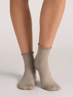 3er-Pack gemischte Rüschen-Knöchelsocken