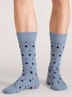 3er-Pack gepunktete und gestreifte Socken aus Baumwollmischgewebe
