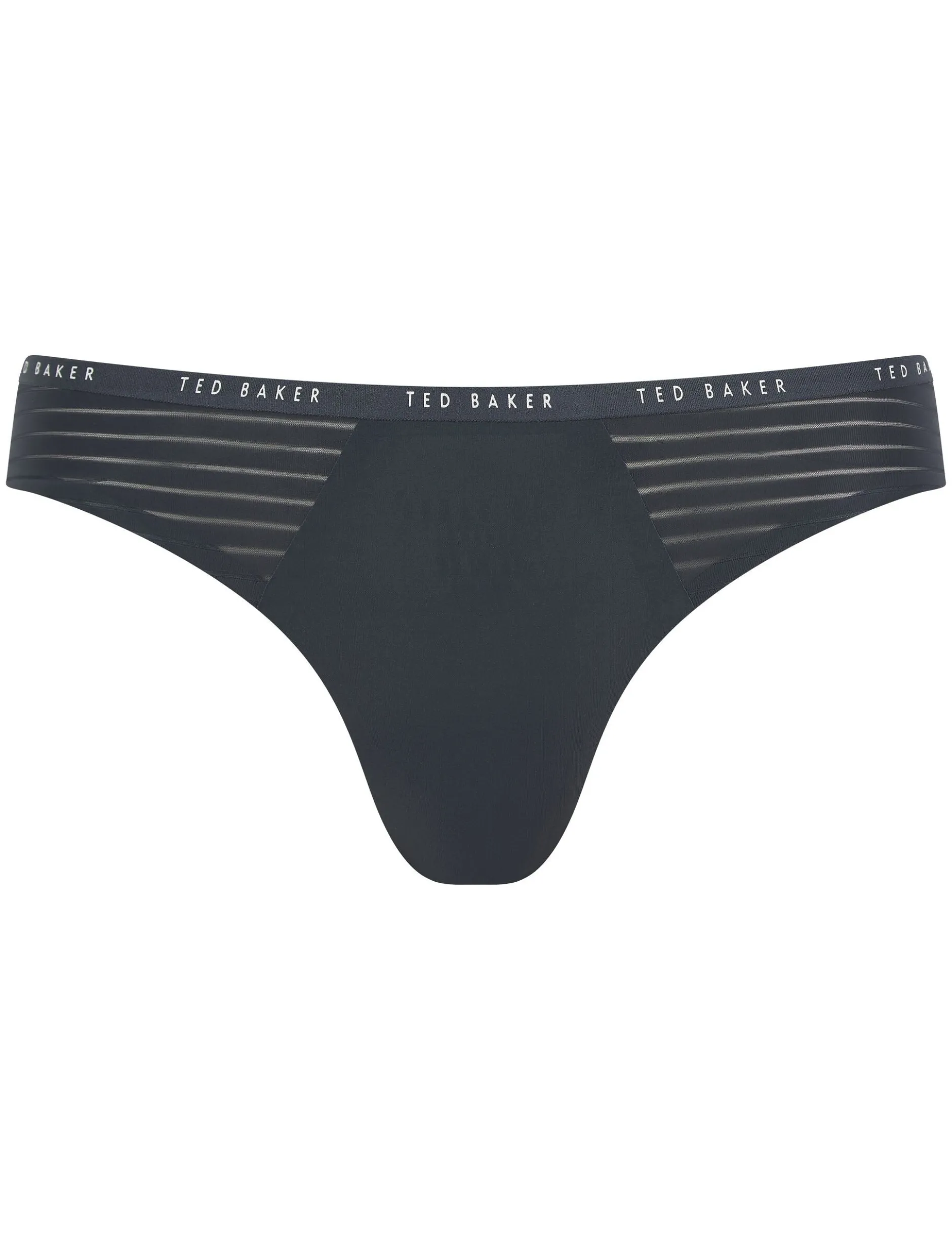 3er-Pack gestreifte, unsichtbare Netz-Slips