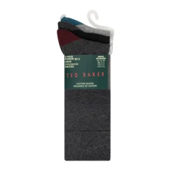 3er-Pack kontrastfarbene Socken mit Fersen- und Zehenbereich