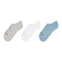 3er-Pack kontrastfarbene Zehenkappen-Sneakersocken