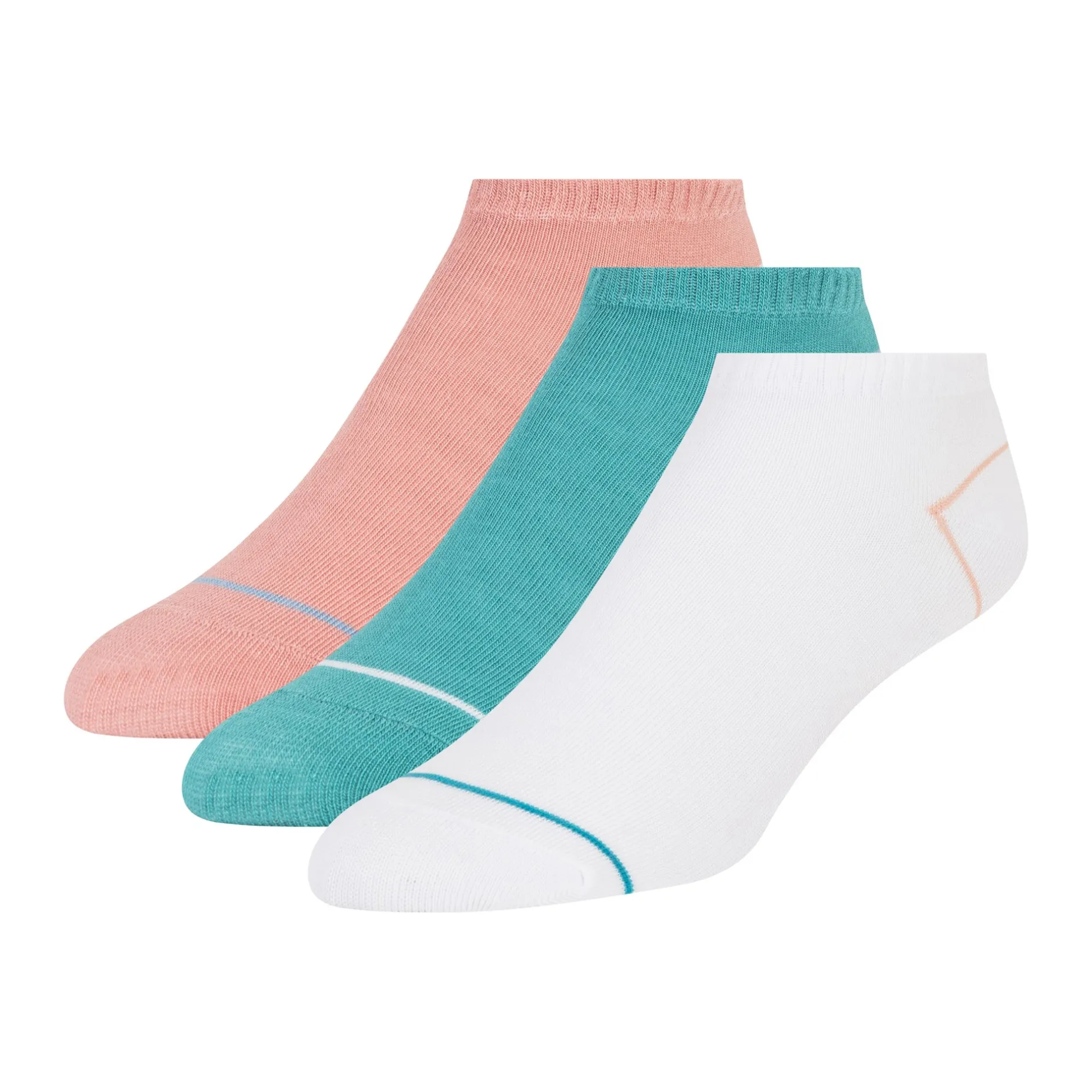 3er-Pack kontrastfarbene Zehenkappen-Sneakersocken