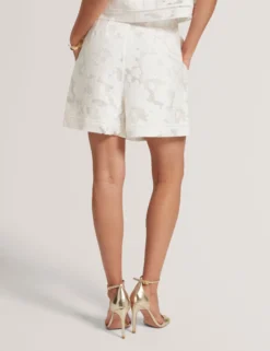 Florale Textur Hochgeschnittene Webshorts
