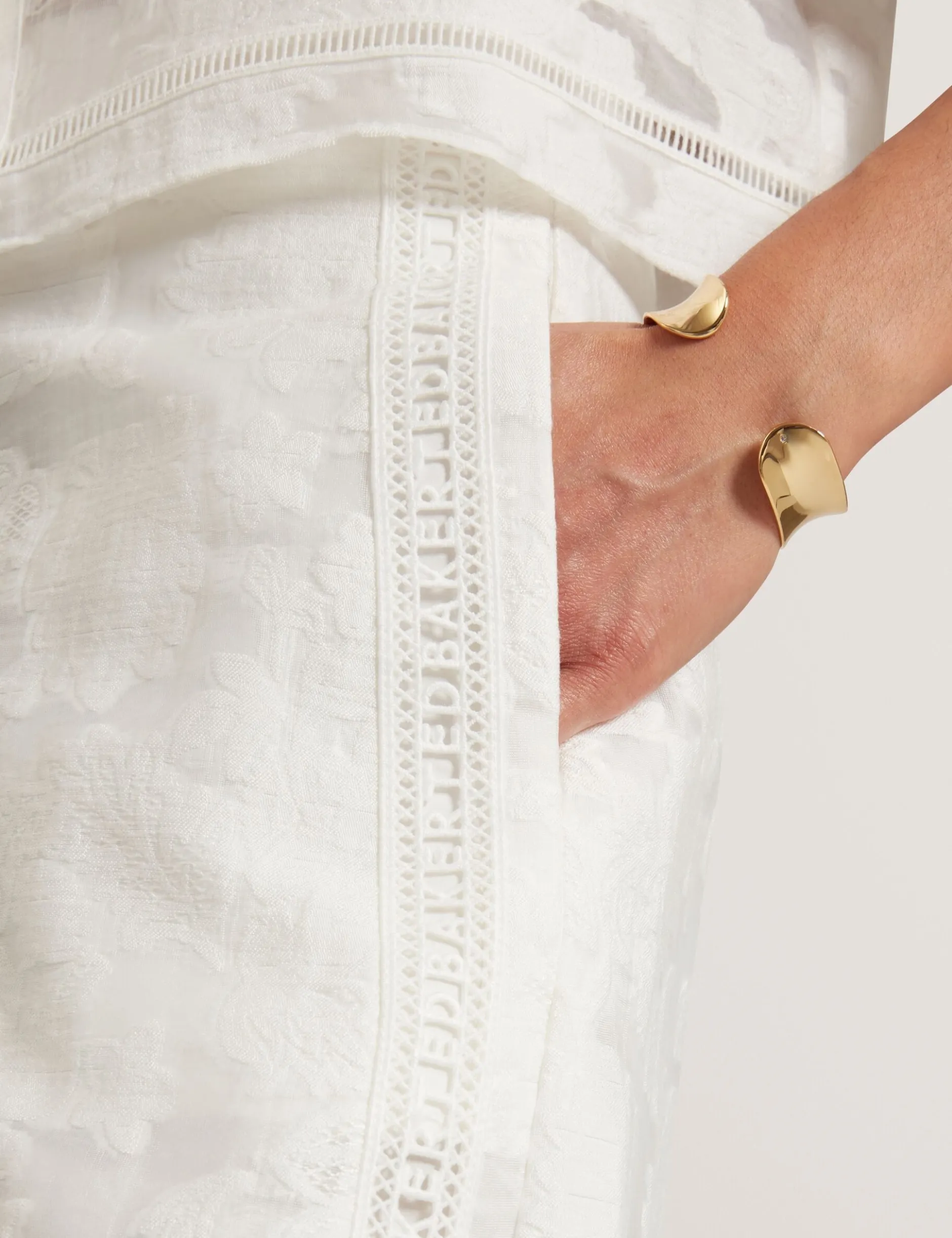 Florale Textur Hochgeschnittene Webshorts