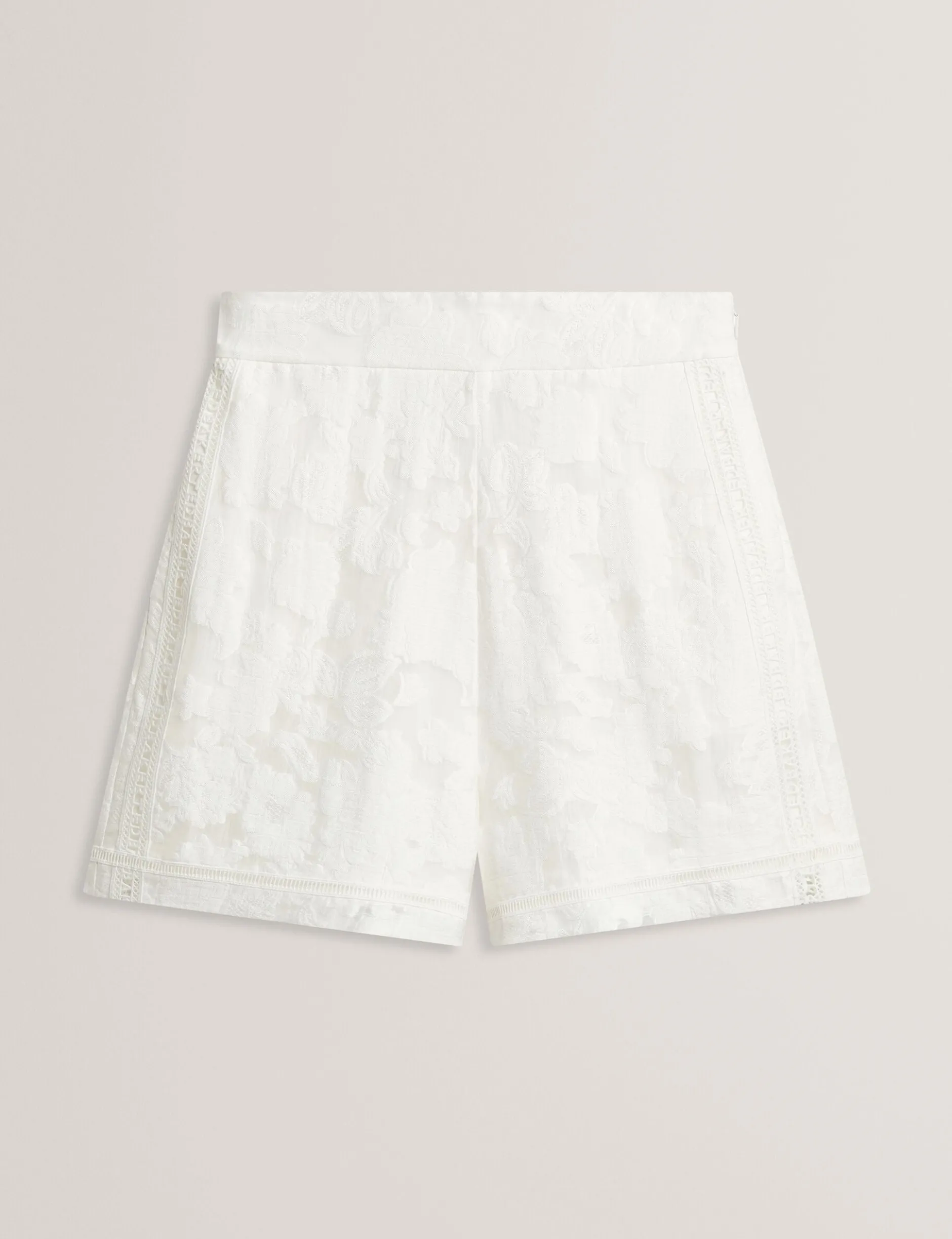 Florale Textur Hochgeschnittene Webshorts