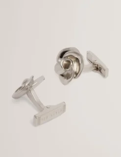 Geformte 3D-Manschettenknöpfe aus Metall in Rosenform