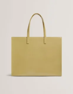 Geknitterte Oversized Icon-Tragetasche aus Kunstleder