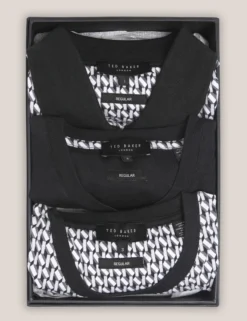 Geometrisches Jersey-Top-Geschenkset, 3er-Pack