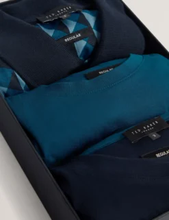 Geometrisches Jersey-Top-Set, 3er-Pack