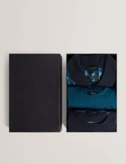 Geometrisches Jersey-Top-Set, 3er-Pack