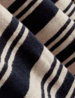 Gestreiftes Poloshirt aus Leinenmischgewebe