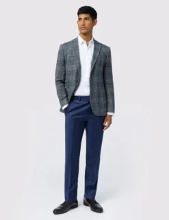 Glen Check Blazer aus hochwertigem Wollmischgewebe, schmal geschnitten