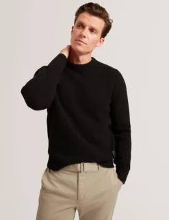 Grobstrickpullover mit Rundhalsausschnitt