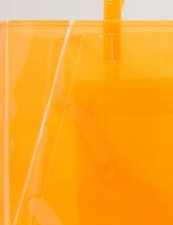 Große, faltbare Einkaufstasche aus Neon-Vinyl
