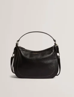Große Hobo-Tasche aus Leder mit Gurtband
