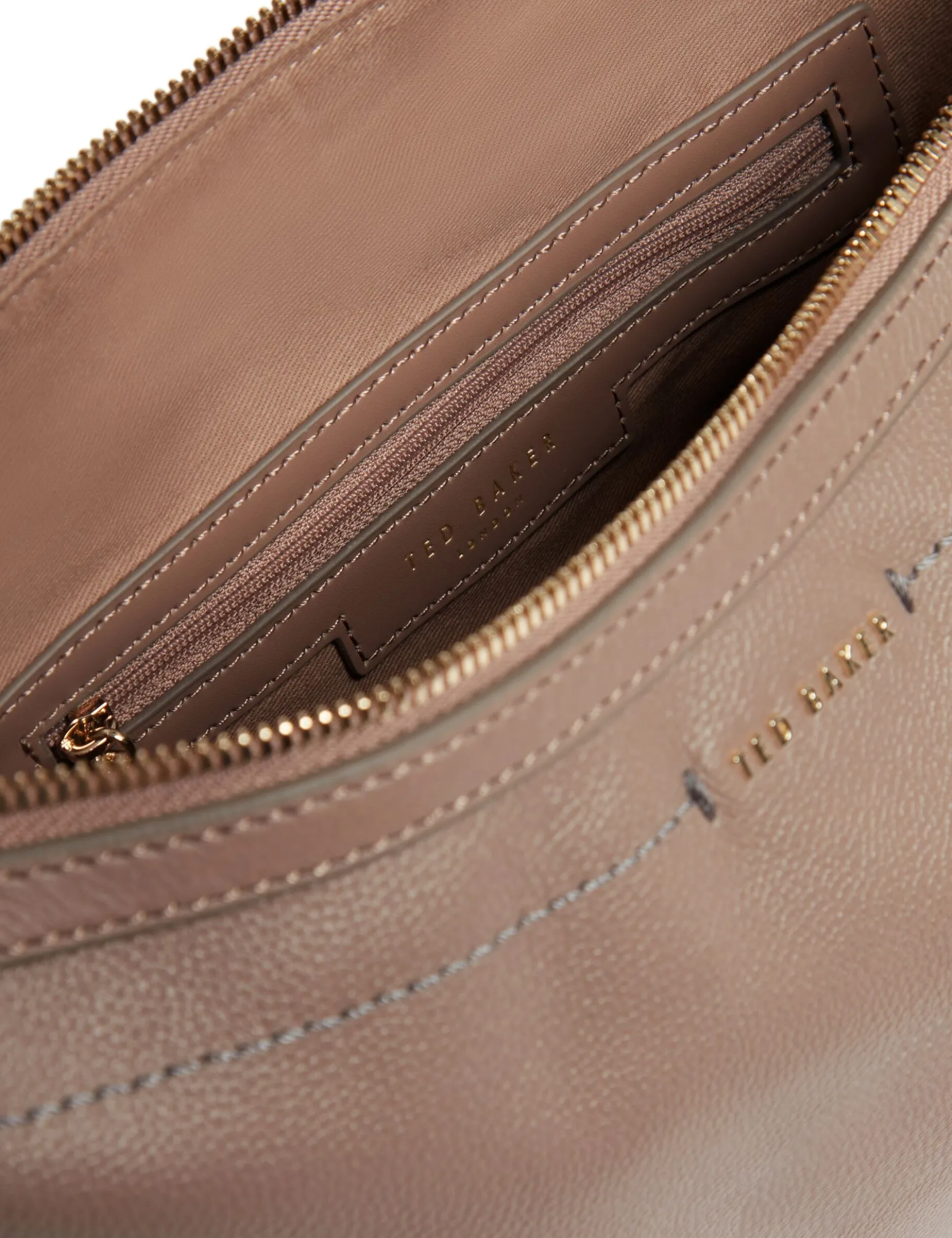 Große Hobo-Tasche aus Leder mit Gurtband
