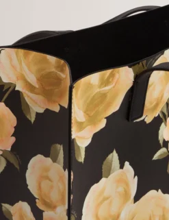 Große Ikonen-Tasche mit Rosenmuster