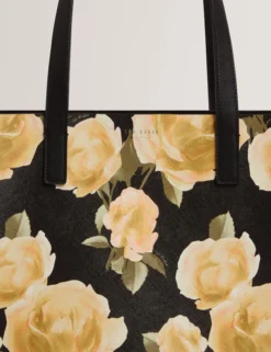 Große Ikonen-Tasche mit Rosenmuster