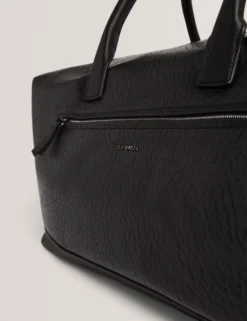 Große Reisetasche aus genarbtem Kunstleder