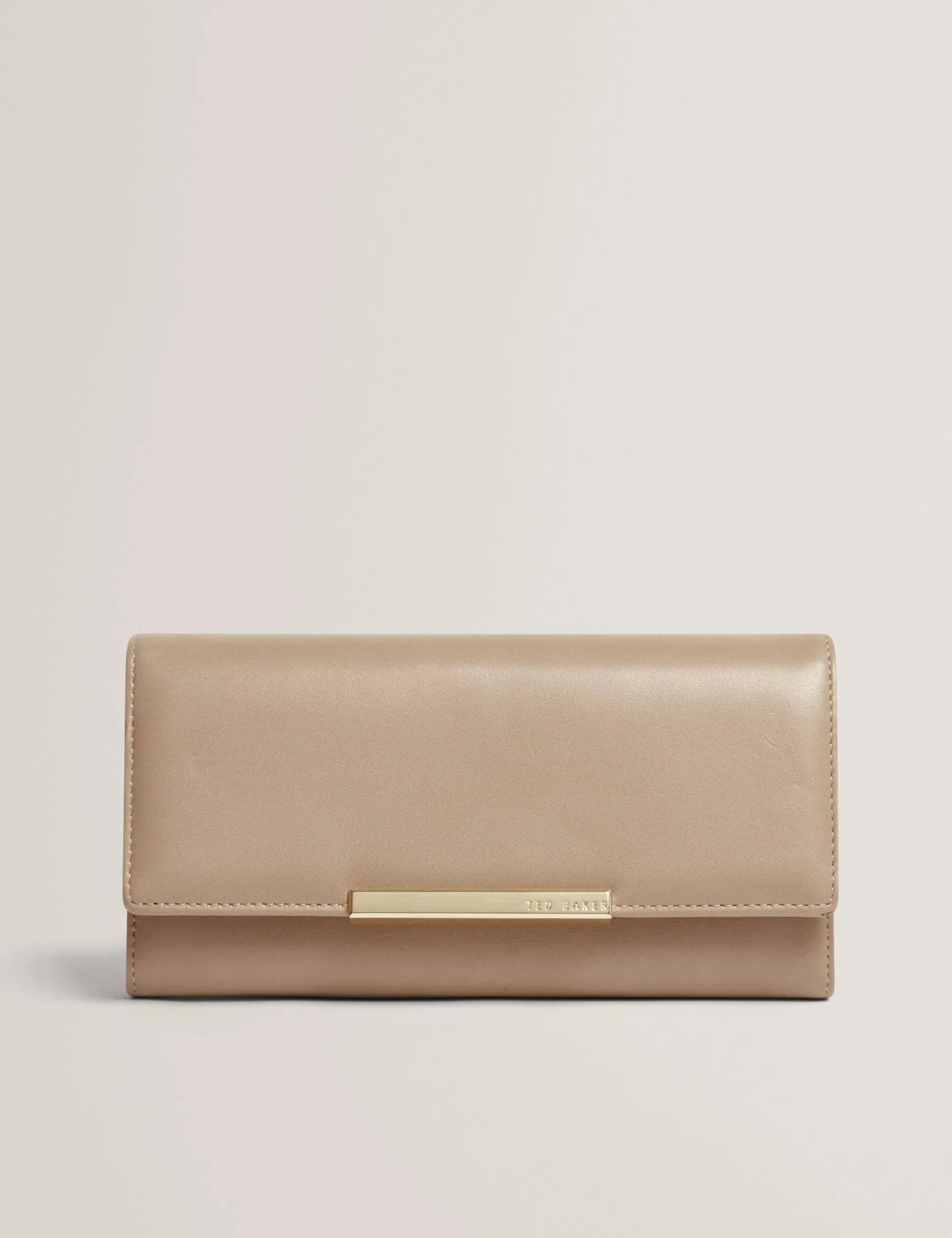 Große zweifach faltbare Handtasche aus Leder mit Bar-Detail