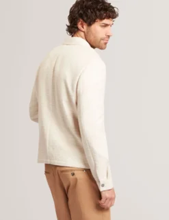 Harrington-Jacke aus strukturiertem Baumwollmischgewebe