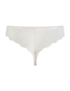 High-Leg-Tanga aus Mesh und Spitze