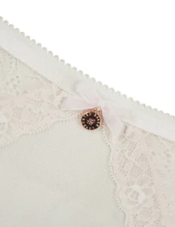 High-Leg-Tanga aus Mesh und Spitze