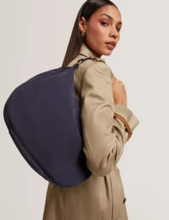 Hobo-Tasche aus Kunstleder mit Gurtband