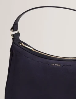 Hobo-Tasche aus Kunstleder mit Gurtband