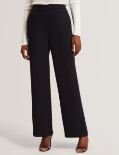 Hochtaillierte Schlupfhose mit weitem Bein