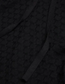 Hoodie aus strukturiertem T-Strick-Wollmischgewebe
