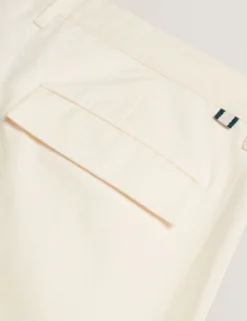 Hose aus geradem Baumwoll-Leinen-Twill