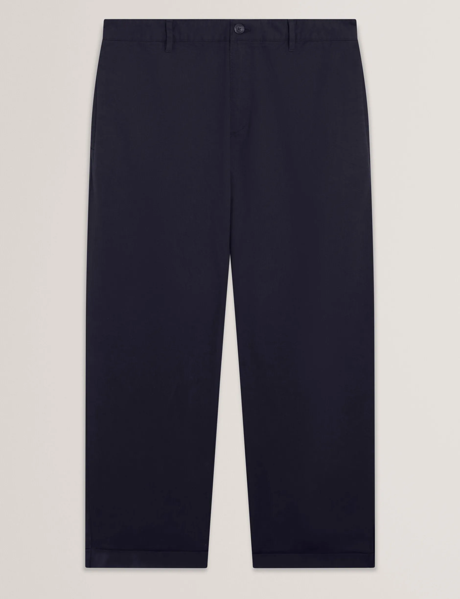 Hose aus geradem Baumwoll-Leinen-Twill