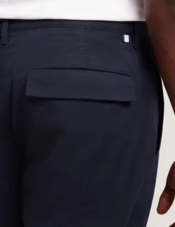 Hose aus geradem Baumwoll-Leinen-Twill