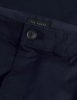 Hose aus geradem Baumwoll-Leinen-Twill