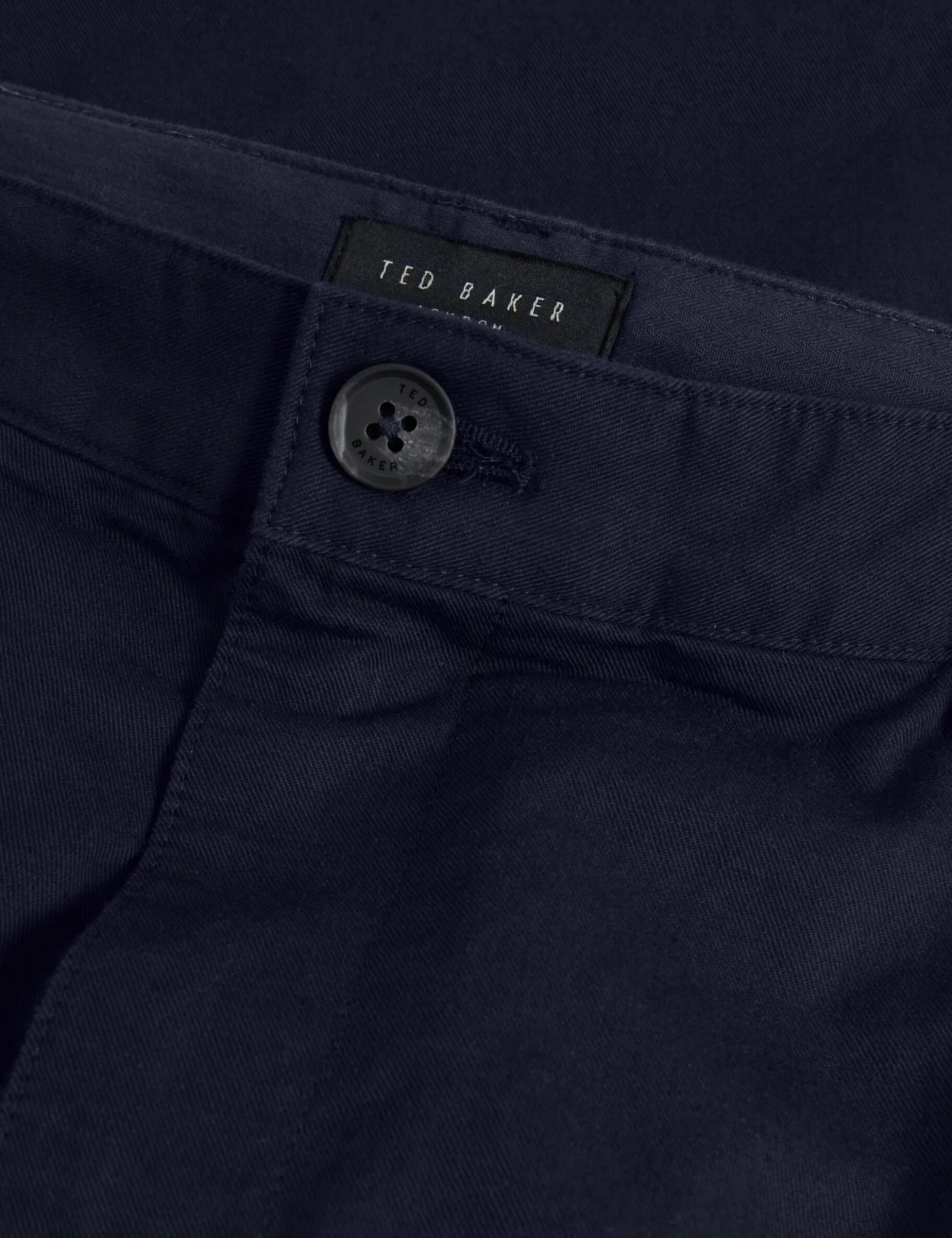 Hose aus geradem Baumwoll-Leinen-Twill
