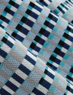 Jacquard-Karo-Strickpolo