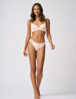 Jacquard-Mesh-Slips mit mittelhohem Bund