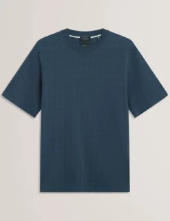 Jacquard-T-Shirt aus strukturierter Baumwolle