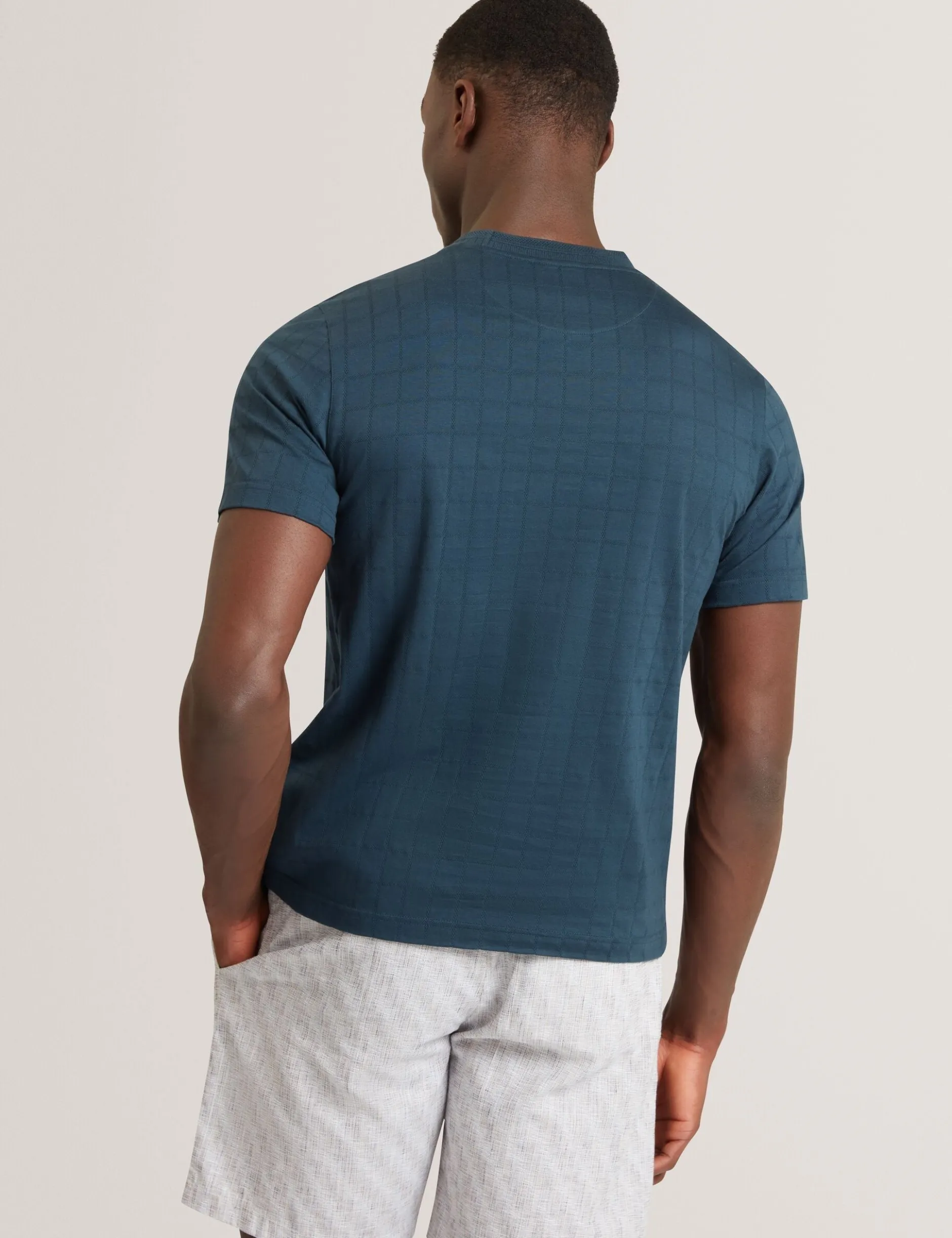 Jacquard-T-Shirt aus strukturierter Baumwolle
