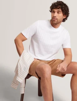 Jacquard-T-Shirt aus strukturierter Baumwolle
