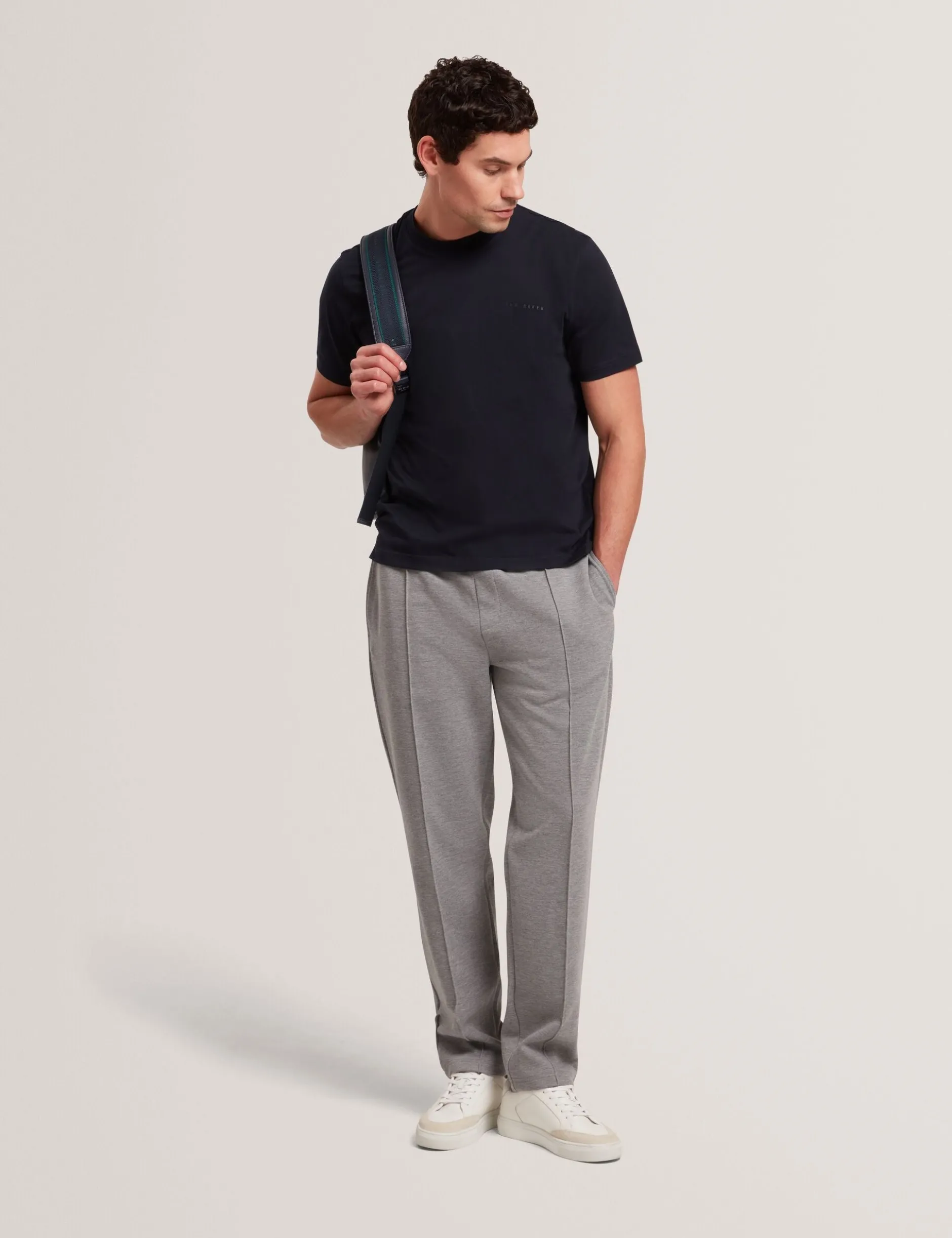 Jogginghose aus Stretch-Baumwolle mit geradem Bein zum Hineinschlüpfen