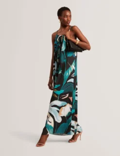 Jumpsuit mit abstraktem Print und weitem Bein