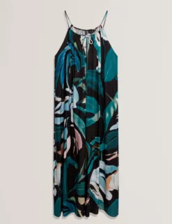 Jumpsuit mit abstraktem Print und weitem Bein