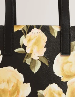 Kleine Tragetasche mit Rosen-Print