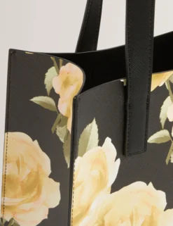 Kleine Tragetasche mit Rosen-Print