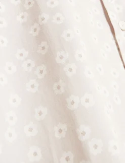 Kurzarmhemd aus Baumwolle mit Mini-Blumenmuster