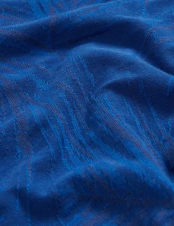 Kurzarm-Polohemd mit Jacquard-Blattmuster