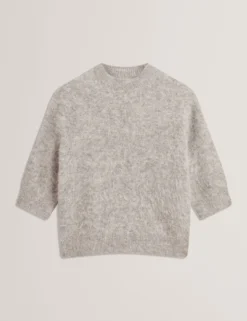 Kurzarmpullover aus Alpaka-Strick